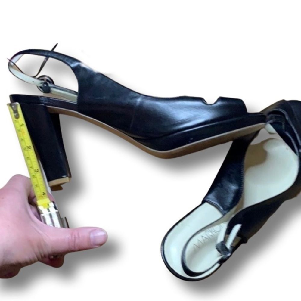 Markon Black Open Toe Heels Size 11 - Picture 3 of 3